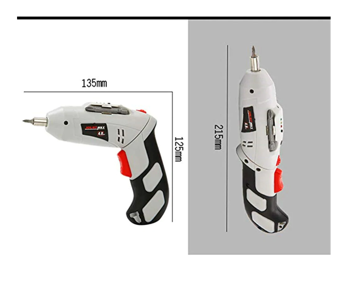 Joustmax Multifunctional Cordless Rechargeable Hand Drill Electric Screwdriver - Black - Zoom Image 6