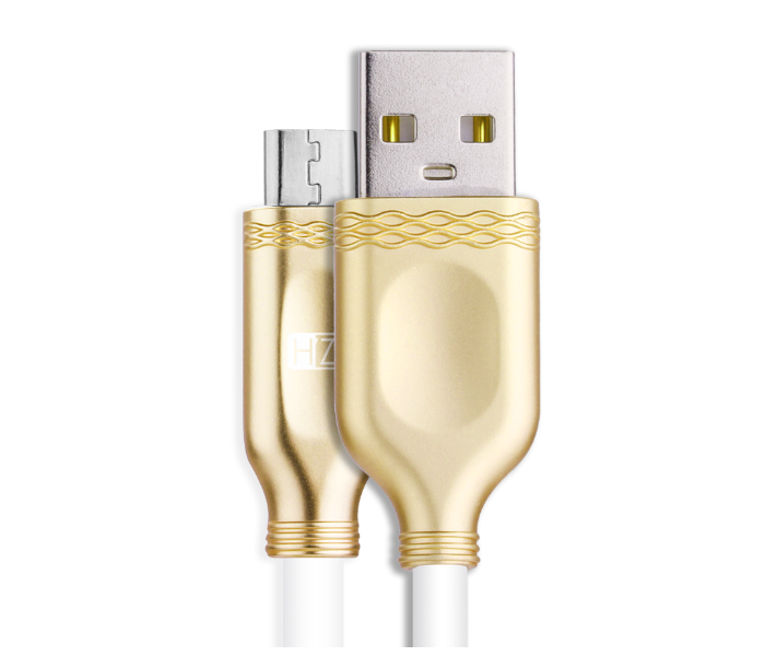 HeatZ ZCS06 1 Meter Metallic Smart Fast Micro USB Cable - Gold - Zoom Image 1