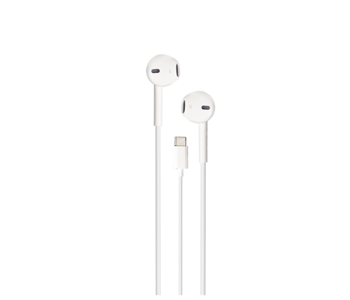 HeatZ ZE27 Stereo In Ear Earphone with Type C Connector - White - Zoom Image 2