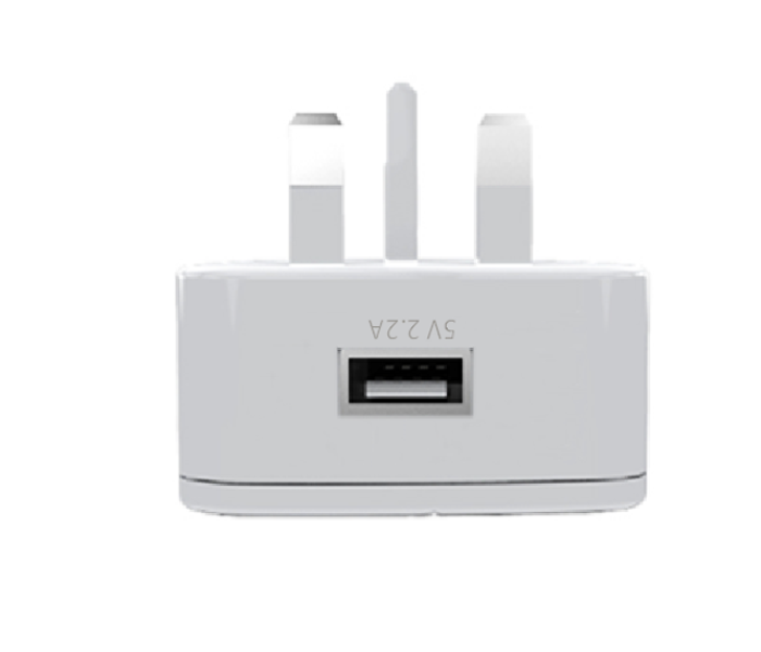 HeatZ ZAS07 Single Port Home Charger with Micro USB Cable - White - Zoom Image 3