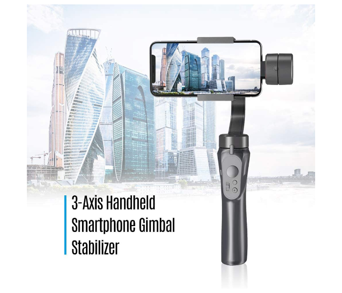 Gosmart 3-Axis Gimbal Handheld Stabilizer for Smartphone - Black - Zoom Image 2