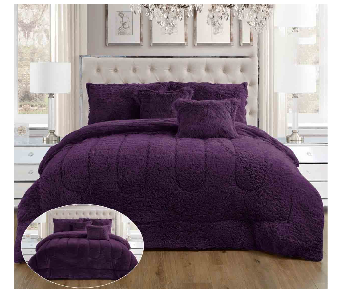 Set of 6 Pieces New Style Comforter - Violet - Zoom Image