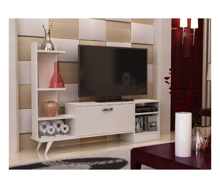 White Demet TV Table - Beige - Zoom Image 2