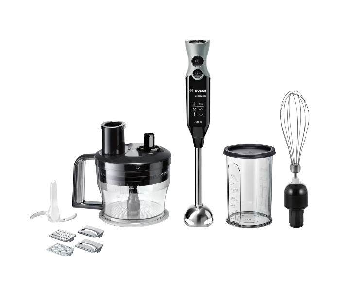 Bosch MSM67190GB 750 Watts Hand Blender with Food Processor Attachments - Black - Zoom Image 1