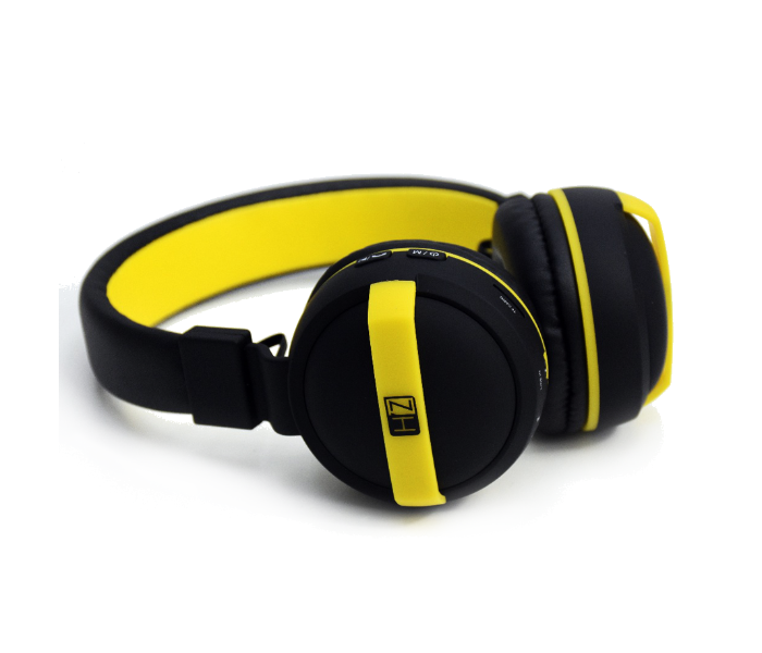 HeatZ ZB40 Wireless Bluetooth Stereo Headphone - Black and Yellow - Zoom Image 2