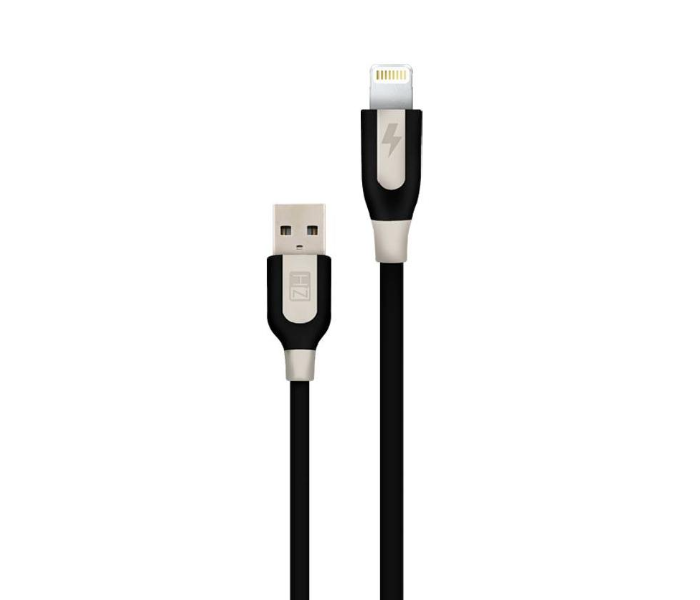 HeatZ ZCI04 1 Meter PVC Rubber Mix Material Fast Lightning Cable - Black and White - Zoom Image 1