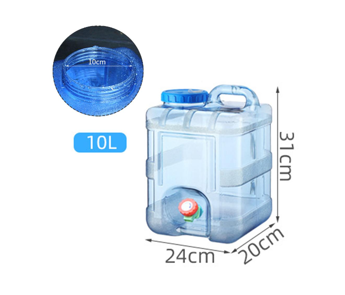 Portable 10 Litre Camping Water Container Dispenser - Blue - Zoom Image 10