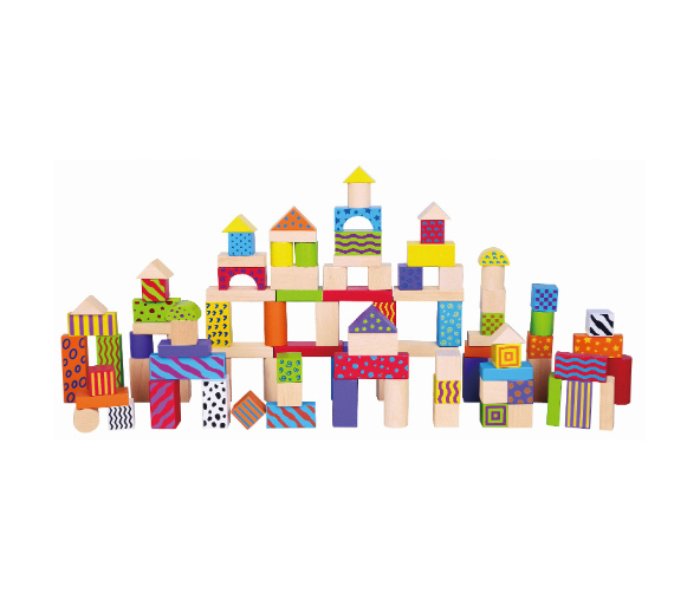 Brytostore BHT59696 100 Pieces Colorful Block Set - Zoom Image