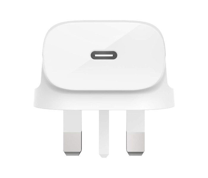 Belkin F7U096MY04-WHT 18W Boost Charge USB-C Wall Charger with 4 ft USB-C to Lightning Cable - White - Zoom Image 2