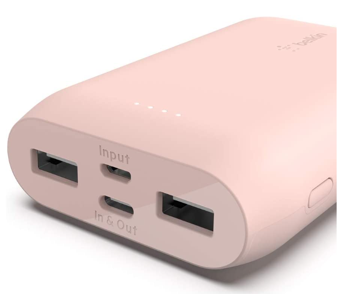 Belkin F8J267btC00 10000 mAh 15W Boost Charge Power Bank - Pink - Zoom Image 2