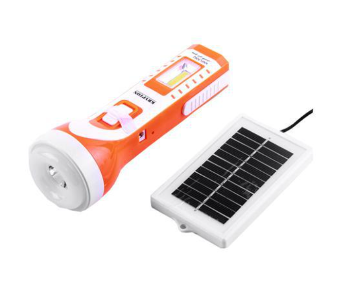 Krypton KNFL5062 Rechargeable LED Plastic Flash Light with Solar Panel - White and Orange - Zoom Image 2