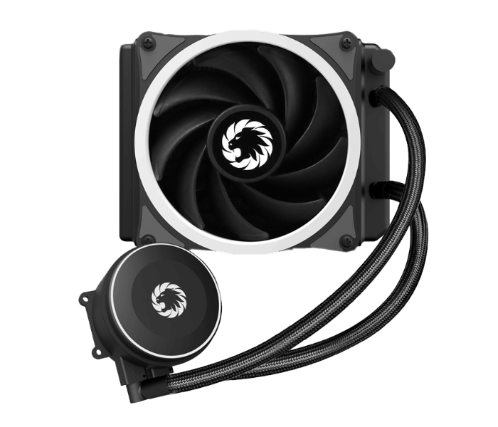 Gamemax Iceberg 120 RGB All in One Liquid Cooler - Black and Green - Zoom Image 3