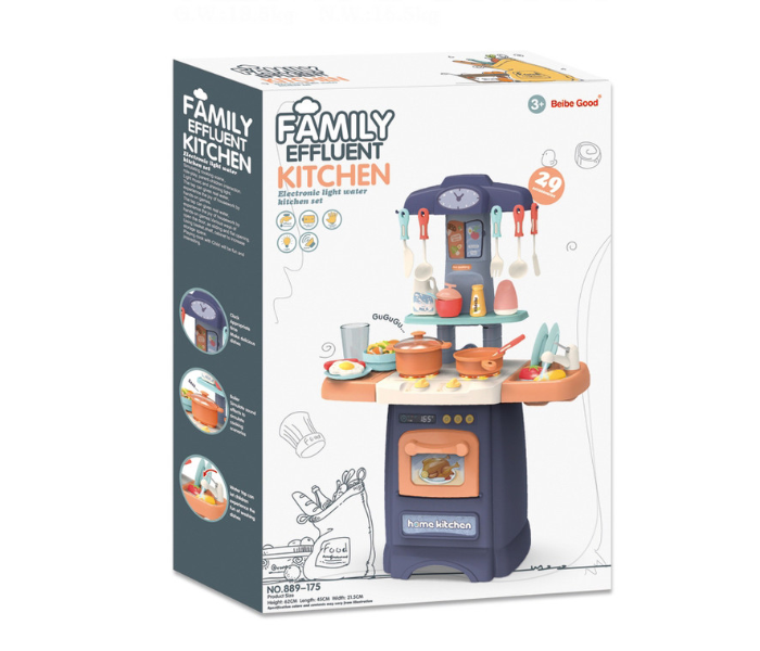 Family Center 18-889-175 Kitchen Play Set With Light And Music - Blue - Zoom Image 3