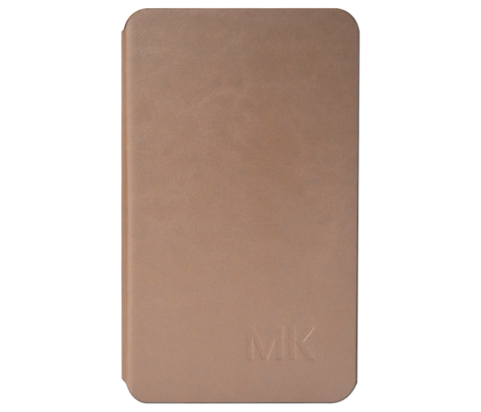 Mykaku Leather Flip Case Cover For Samsung Galaxy Tab A T280 T285 - Beige - Zoom Image 1