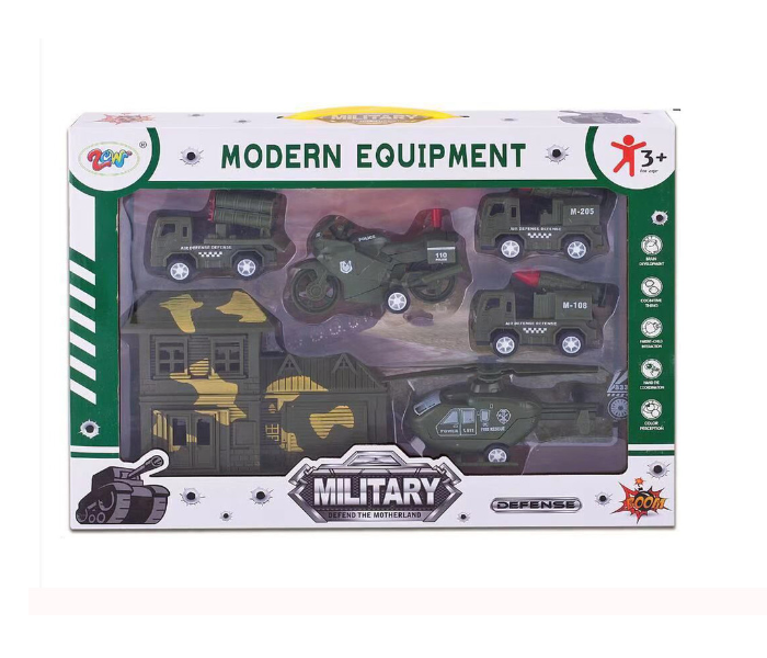 Family Center 10-352ZC Military Pull Back Car Set - Zoom Image