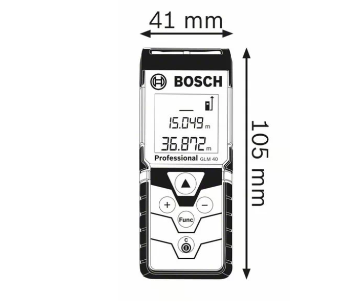 Bosch GLM 40 Professional Laser Measure - Blue and Black - Zoom Image 2