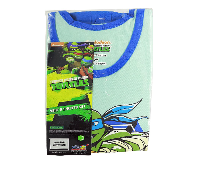 Nickelodeon TMTWCS1B 8 Years Vest and Short Set - Blue - Zoom Image 1