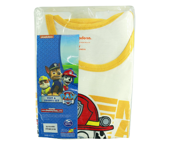 Nickelodeon PPIWCS1B 10 Years Paw Petrol Vest and Short Set - White  - Zoom Image