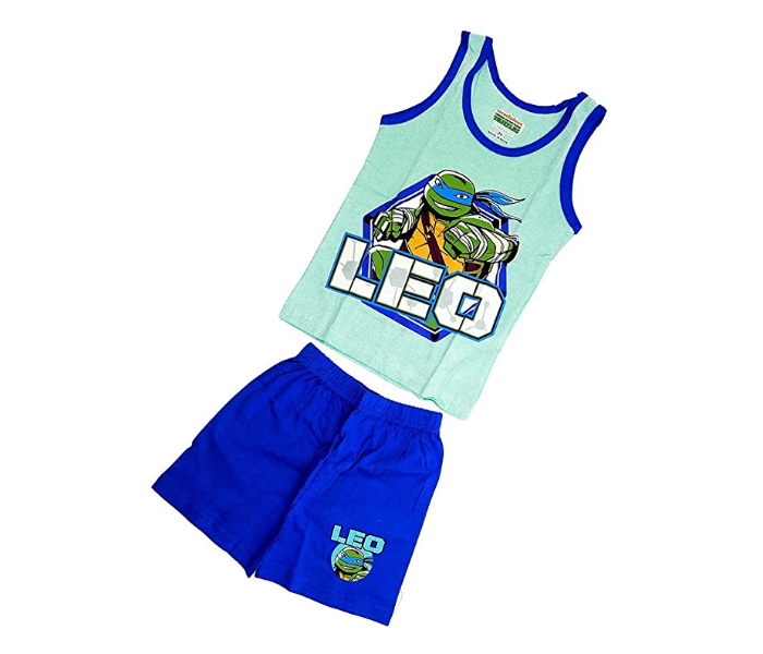 Nickelodeon TMTWCS1B 8 Years Vest and Short Set - Blue - Zoom Image 2