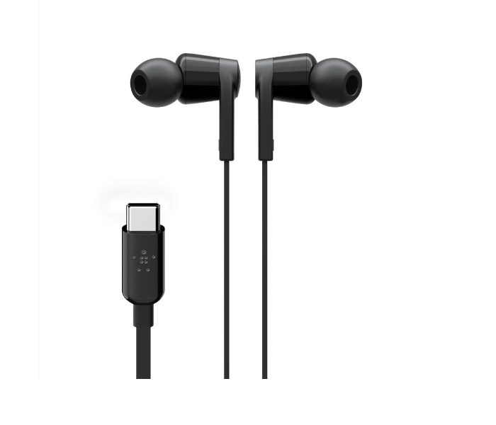 Belkin G3H0002BTBLK In-Ear USB-C Headphones With Mic Control - Black - Zoom Image 2