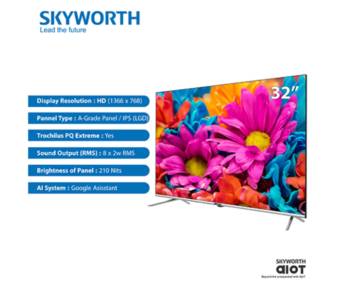 Skyworth 32TB7000 32 inch FHD Android Smart TV - Black - Zoom Image 1