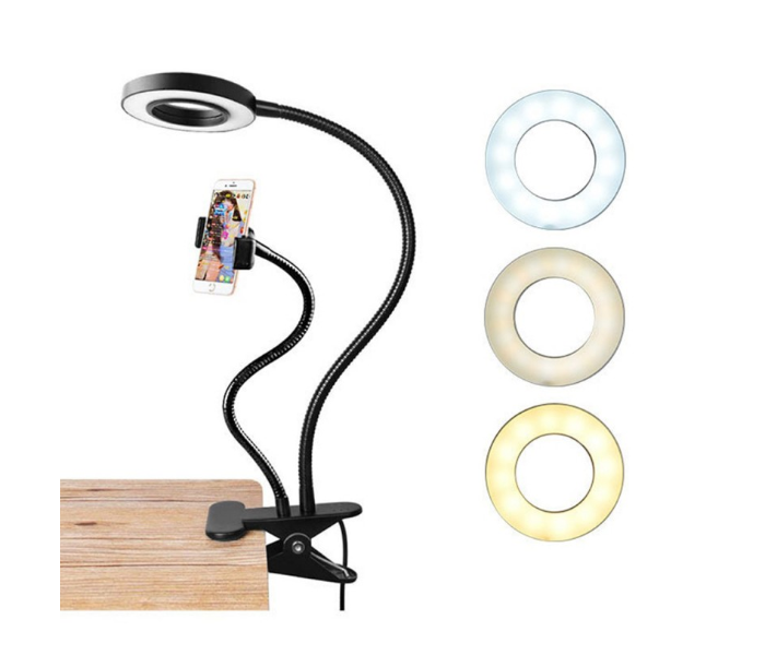 Trands TH507 Flexible Mobile Holder with selfie Ring Light - Zoom Image