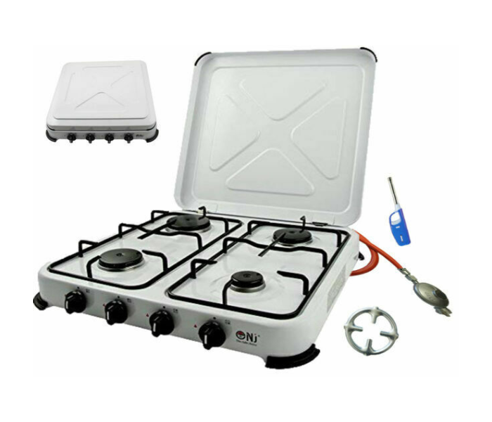 Portable 4 Burner Camping Gas Stove -White - Zoom Image 3