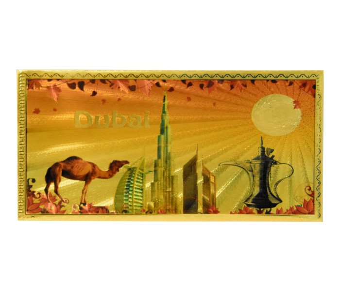 24K 25 Pieces Gold Plated Waterproof Dubai Money Envelope - Zoom Image 1