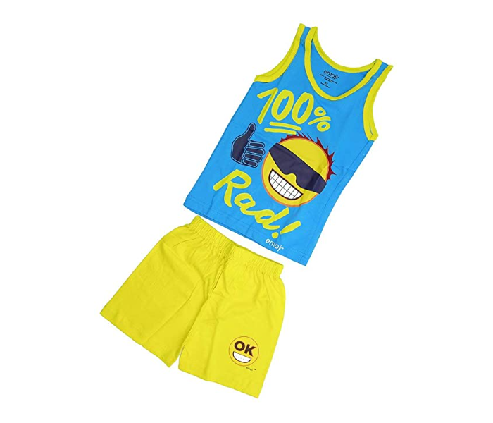 Emoji EMJIWCS1A 10 Years Vest and Shorts Set - Blue - Zoom Image 2