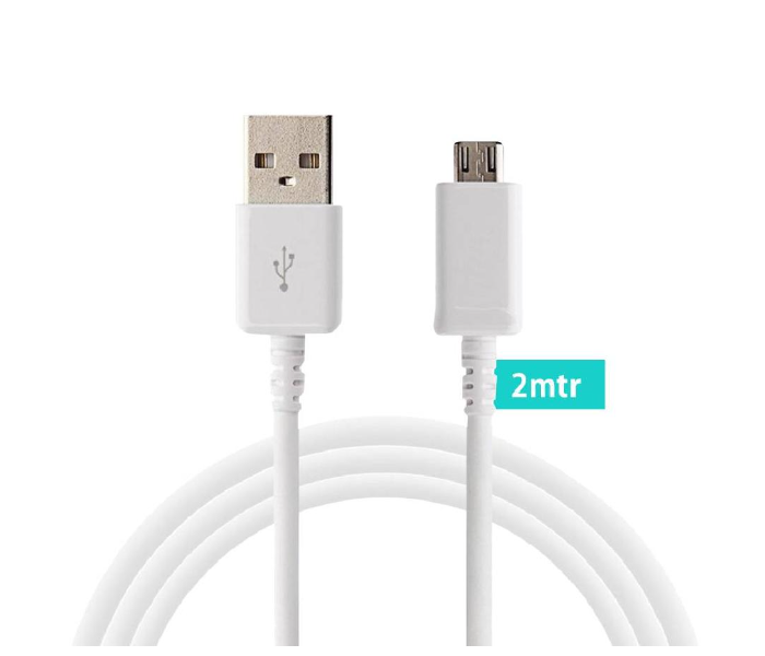 HeatZ ZCS02 2  Meter Micro USB Cable - White - Zoom Image