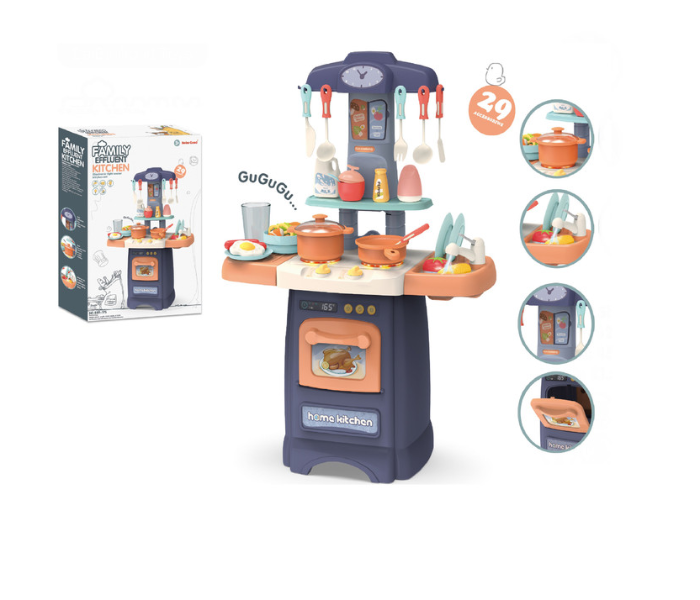 Family Center 18-889-175 Kitchen Play Set With Light And Music - Blue - Zoom Image 2