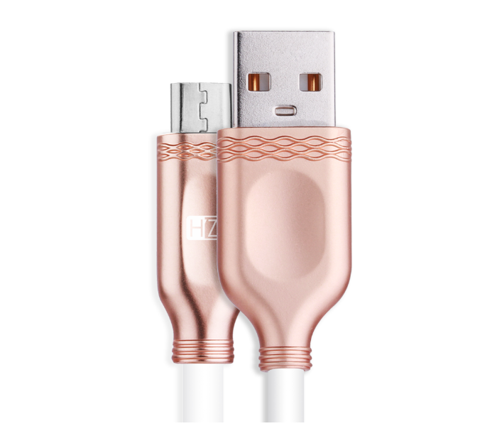 HeatZ ZCS36 3 Meter Metallic Smart Fast Micro USB Cable - Rose Gold - Zoom Image 1