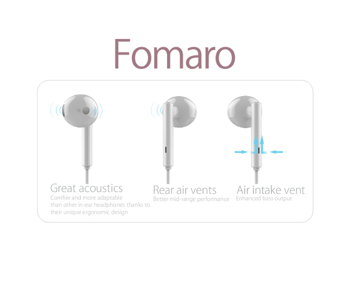 HeatZ ZE16 Stylish Stereo Famaro In Ear Ear Phone with 3.5 mm Connector - White and Gold - Zoom Image 3