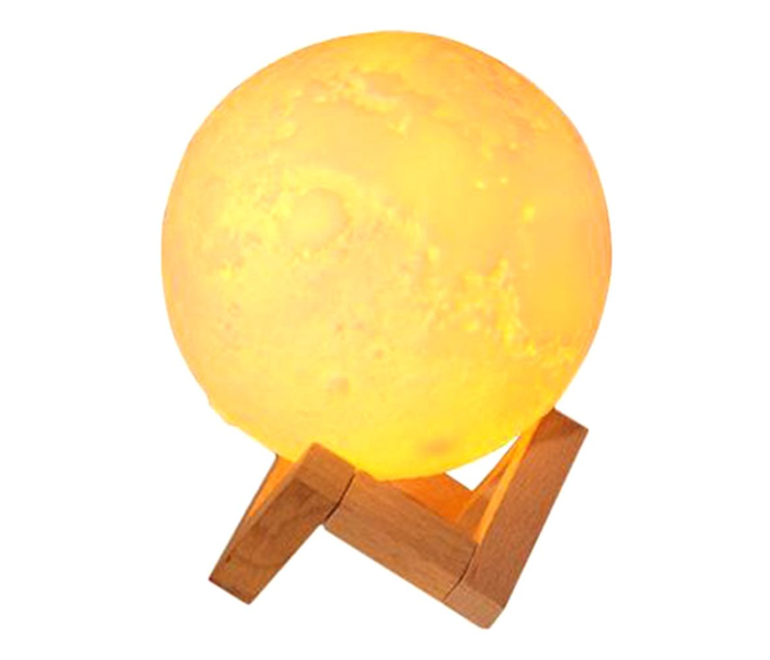 3D Moon Lamp Humidifier - Yellow - Zoom Image 1