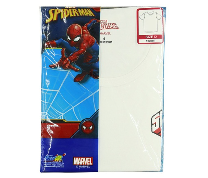 Marvel SPMWIT1 12 Years Spiderman T Shirt - White - Zoom Image