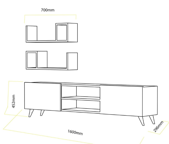 Florence TV Bench - White - Zoom Image 3