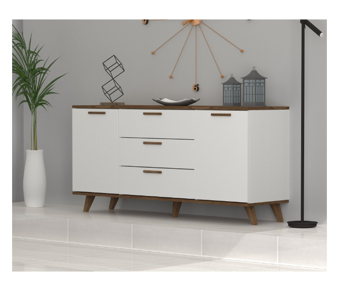 Trend Model Coffee Table Tv Table And Hallway Set - White And Brown - Zoom Image 4