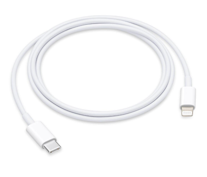 USB Type C To Lightning Data Charging Cable for Apple Devices, White - Zoom Image 1