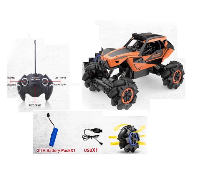 Family Center 10-666-645CA Remote Control Stunt Car 5channel With Charger - Orange - Zoom Image