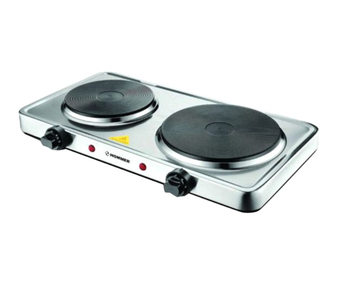 Hommer HSA220-02 2500W Non-Slip Double Hot Plate - Black and Silver - Zoom Image 1