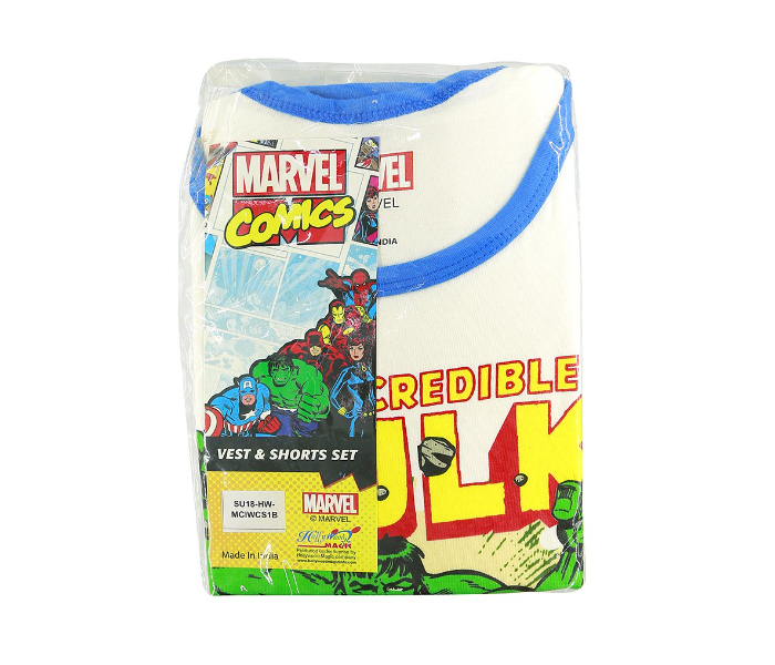 Marvel MCIWCS1B 6 Years Comics Vest and Shorts Set - White - Zoom Image