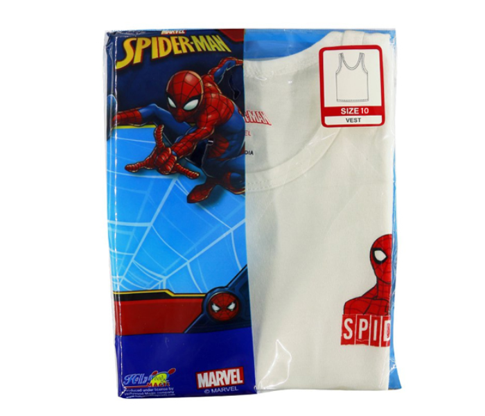 Marvel SPMWIT2 10 Years Spiderman Vest - White - Zoom Image