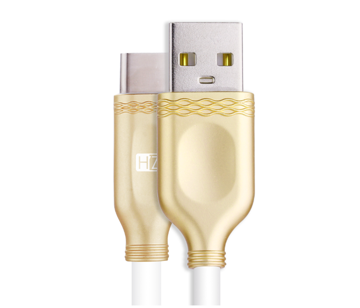 HeatZ ZCT26 2 Meter Metallic Smart Fast Type-C Cable - Gold - Zoom Image 1