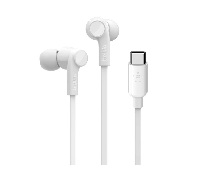 Belkin G3H0002BTBLK In-Ear USB-C Headphones With Mic Control - White - Zoom Image 1