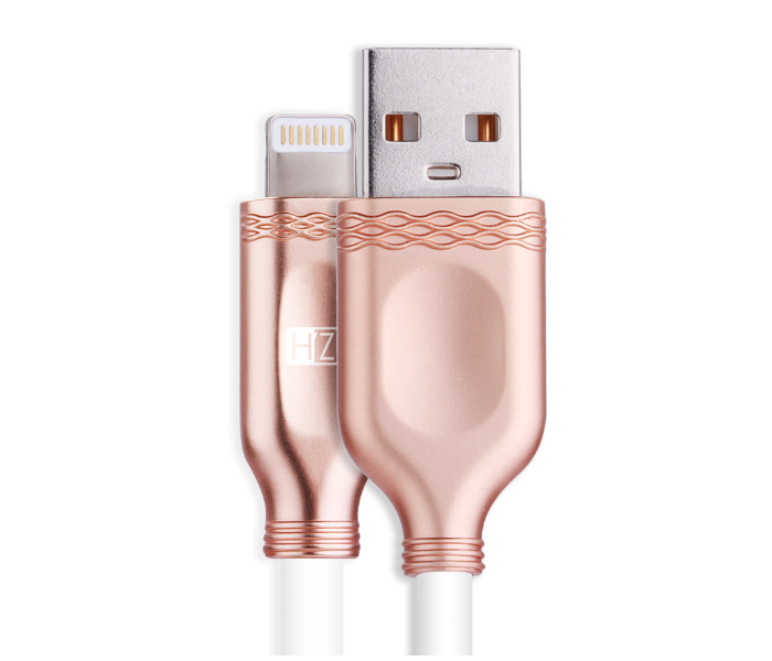 HeatZ ZCI36 3 Meter Metallic Smart Fast Lightning Cable - Rose Gold - Zoom Image 1