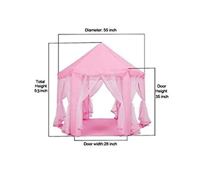 Princess Castle Play Tent Indoor and Outdoor Play House For Kids Large - Pink - Zoom Image 1