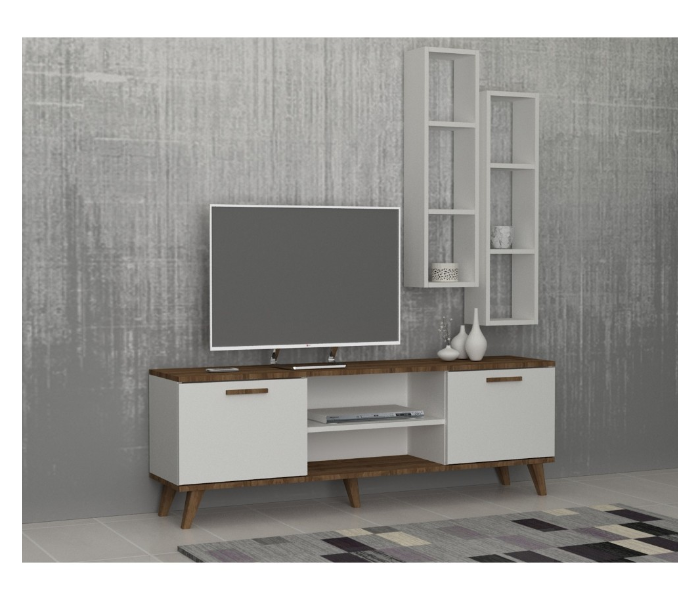 Trend Model Coffee Table Tv Table And Hallway Set - White And Brown - Zoom Image 5