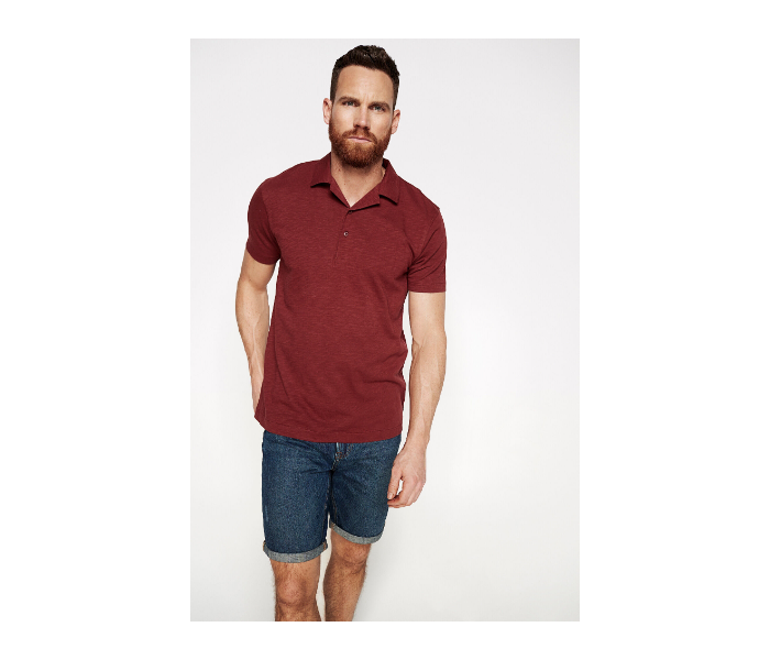 Springfield AW18 Polo Fancy T-Shirt X-Small For Men - Maroon - Zoom Image 3