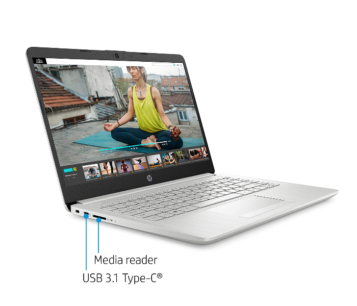 HP 14-DK1025WM 14 inch AMD Ryzen 3 4GB RAM 1TB HDD AMD Radeon Vega 3 Graphics Windows 10 - Silver - Zoom Image 4