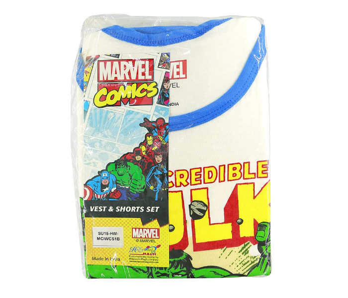 Marvel MCIWCS1B 8 Years Comics Vest and Shorts Set - White - Zoom Image